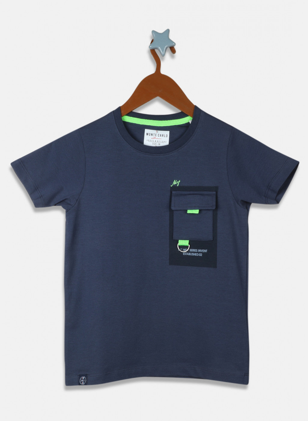 Boys Grey Printed T-Shirt