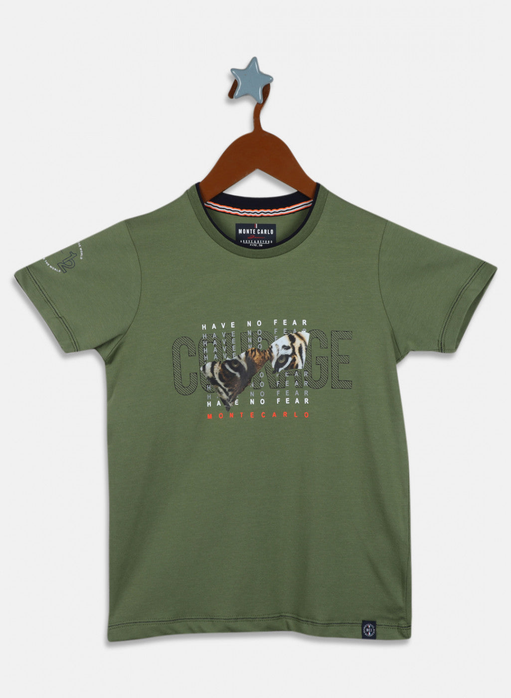 Boys Green Printed T-Shirt