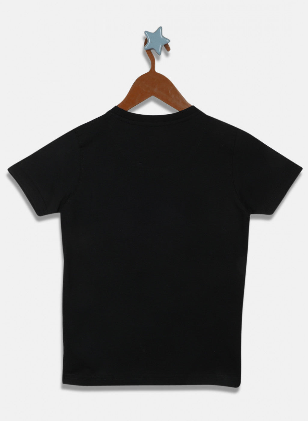 Boys Black Printed T-Shirt