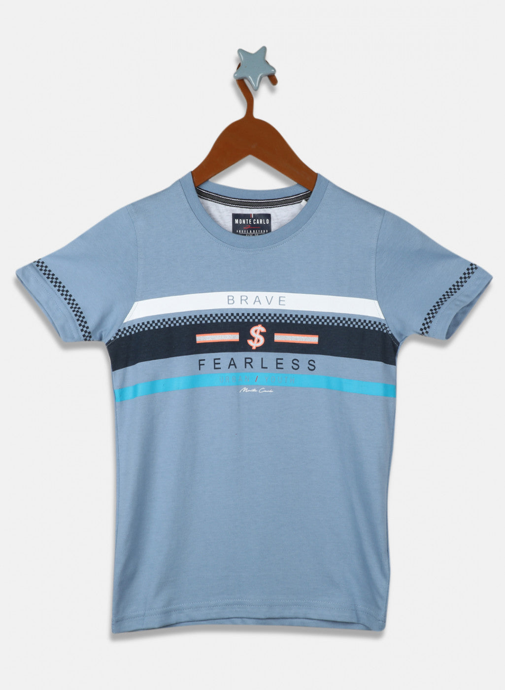 Boys Blue Printed T-Shirt