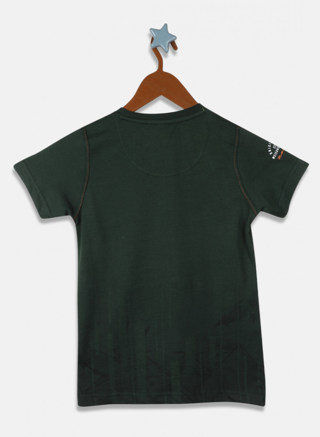Boys Olive Printed T-Shirt