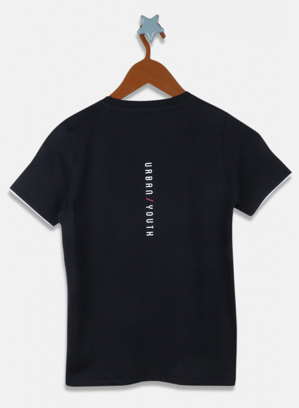 Boys Navy Blue Printed T-Shirt
