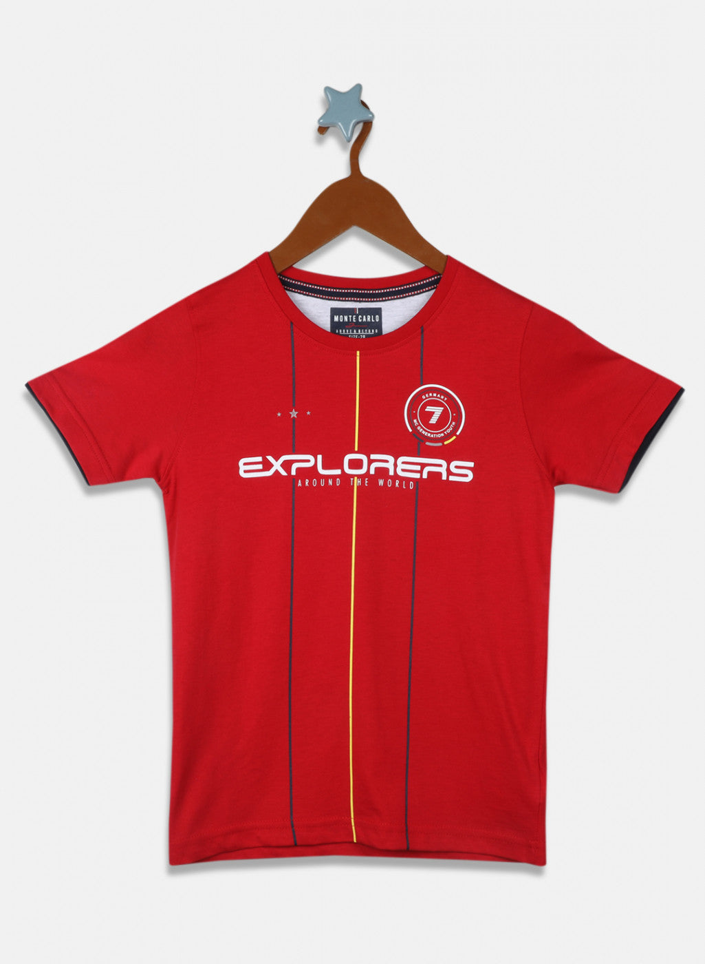 Boys Red Printed T-Shirt