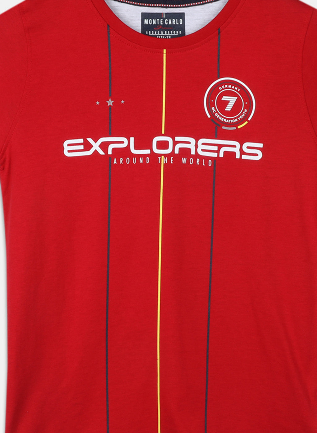 Boys Red Printed T-Shirt