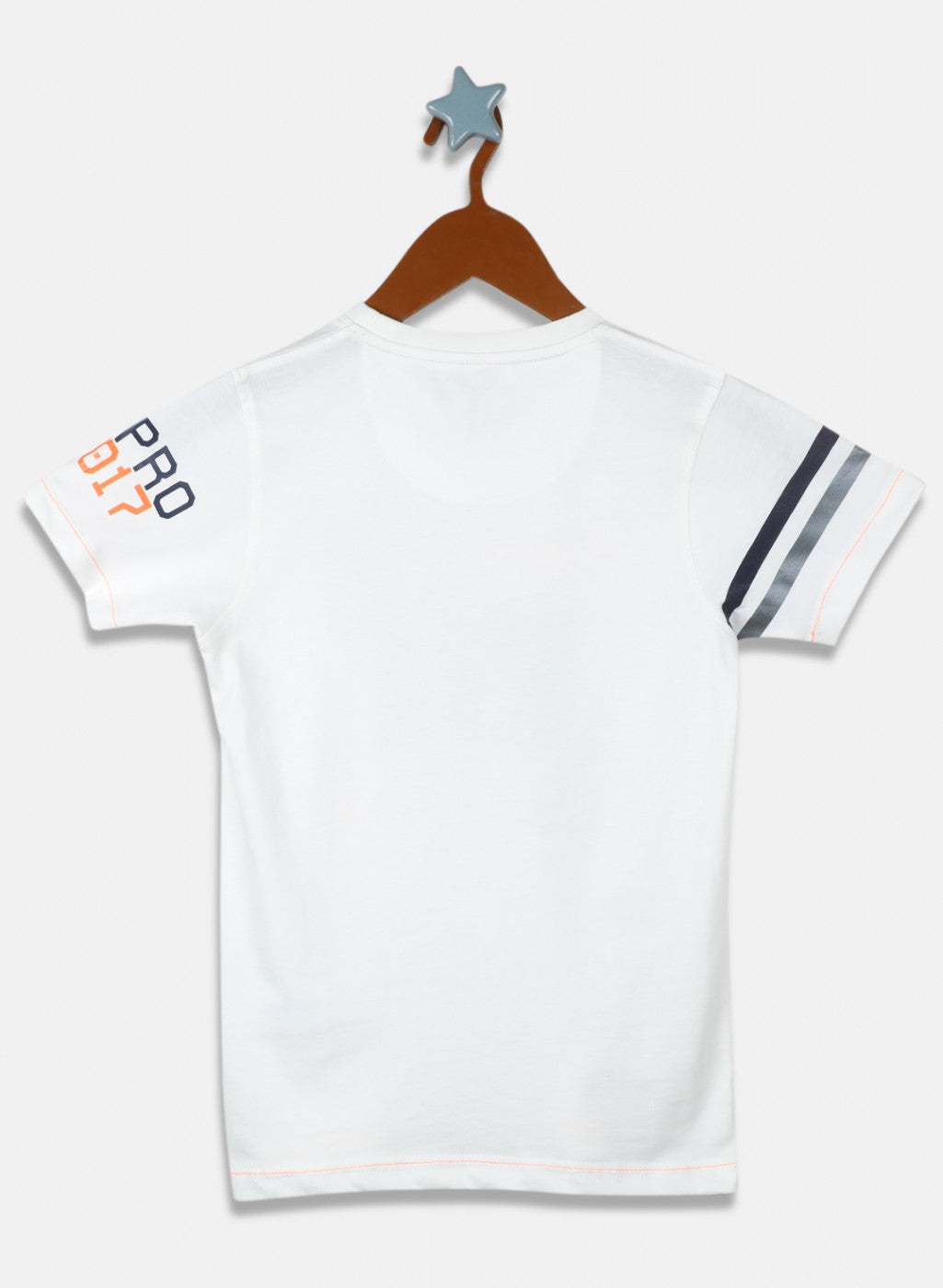 Boys Off White Printed T-Shirt