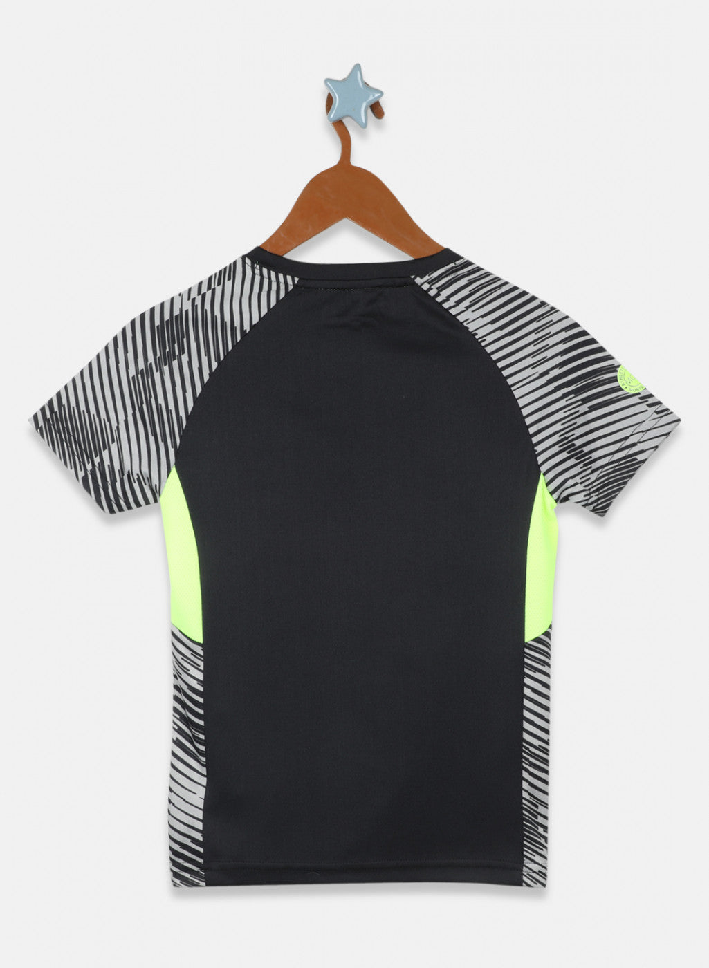 Boys Black Printed T-Shirt