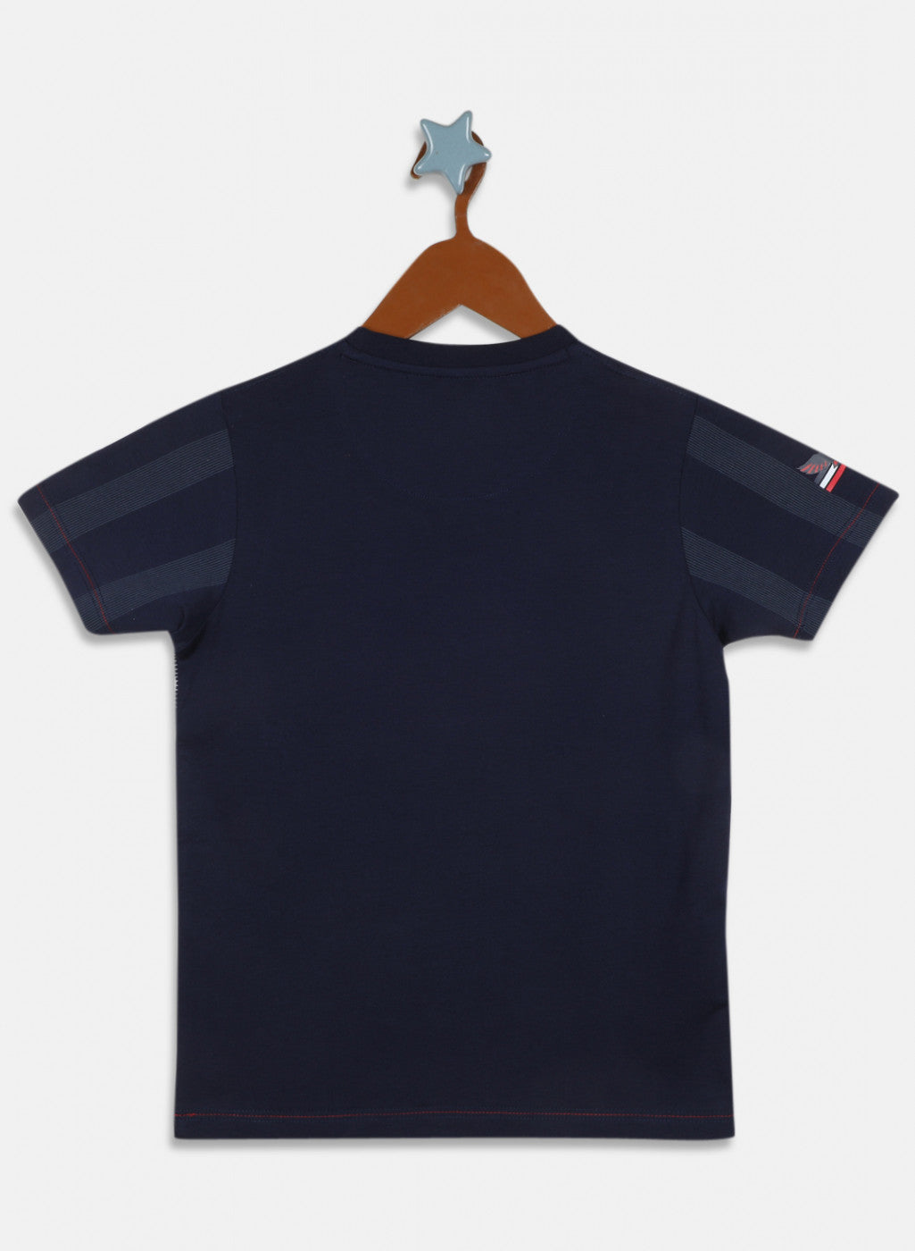Boys Navy Blue Printed T-Shirt