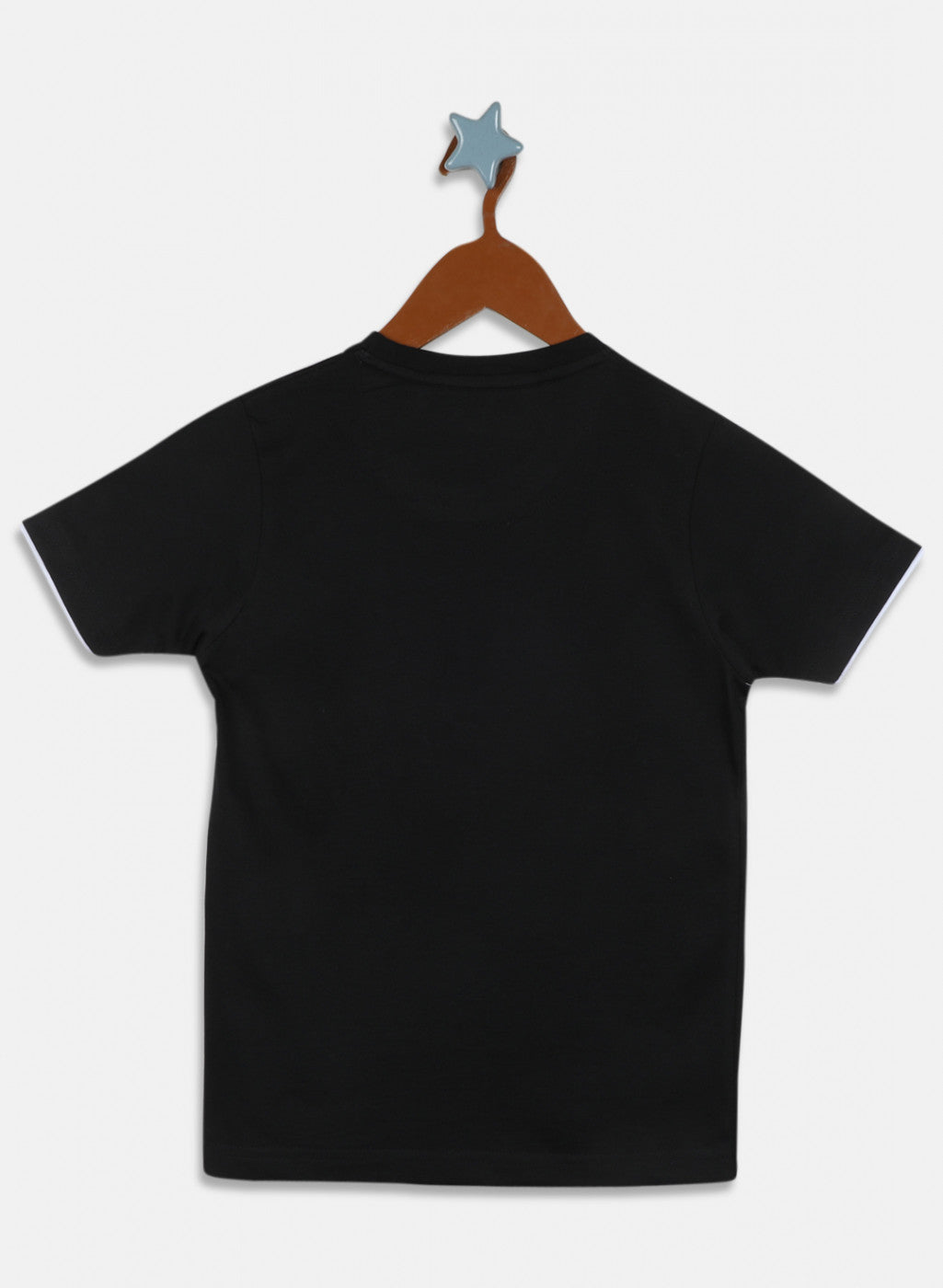 Boys Black Printed T-Shirt