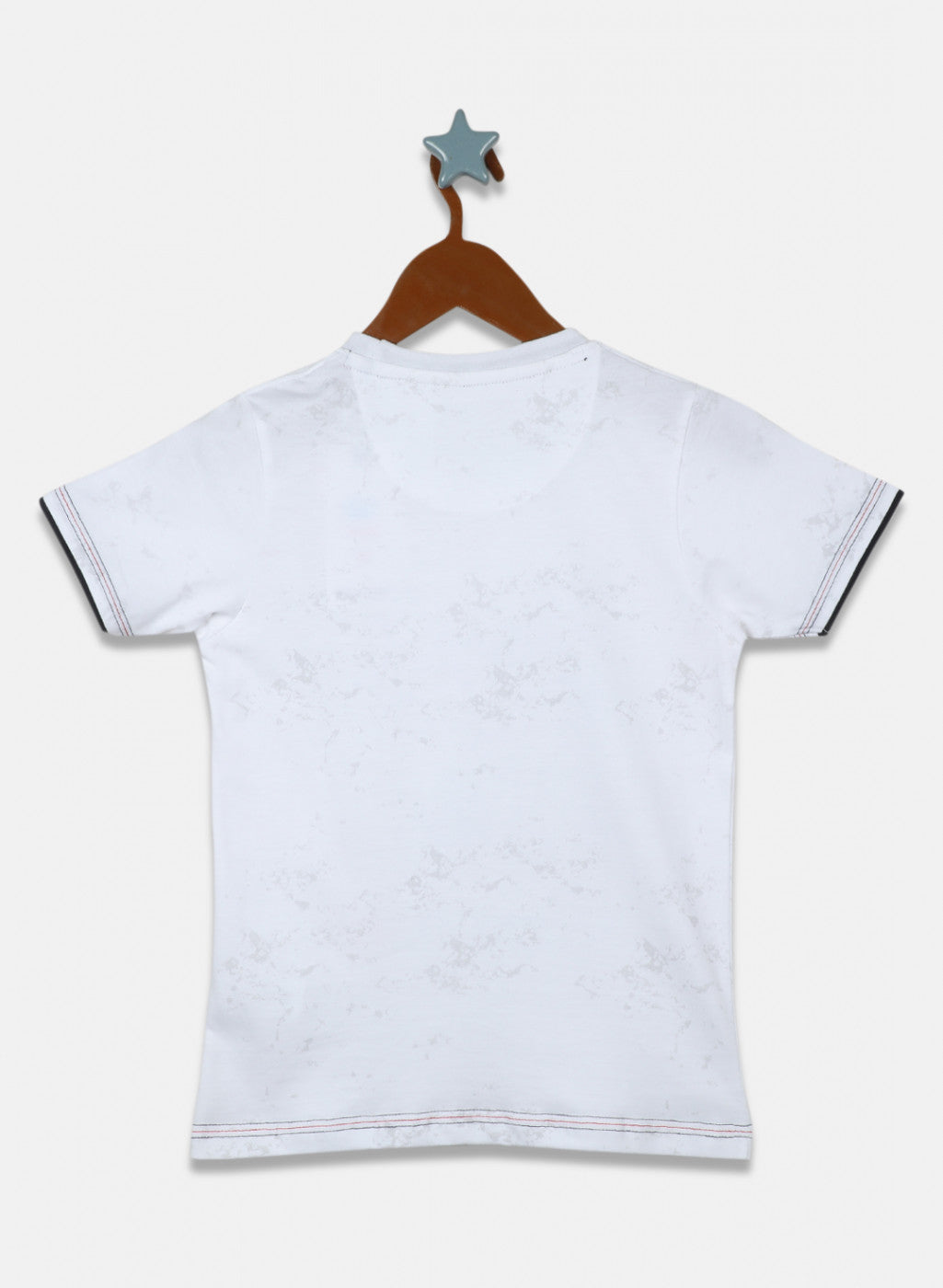 Boys White Printed T-Shirt