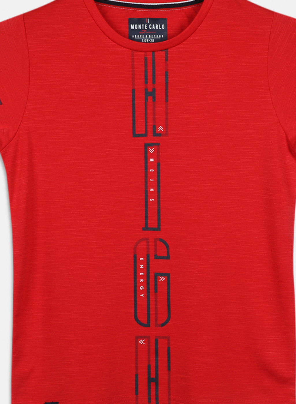 Boys Red Printed T-Shirt