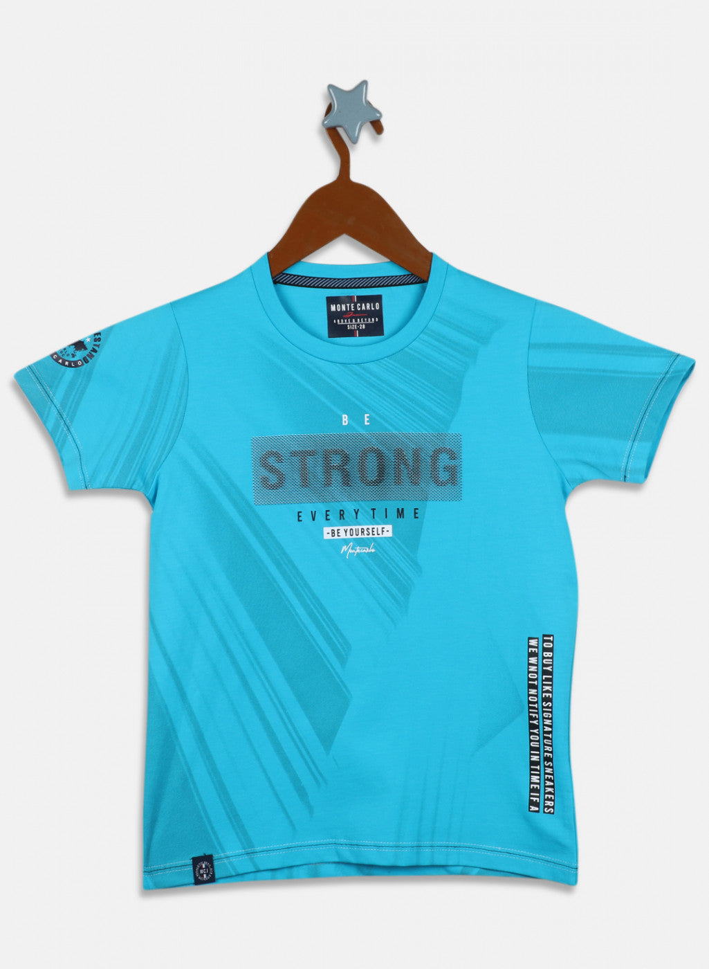 Boys Blue Printed T-Shirt