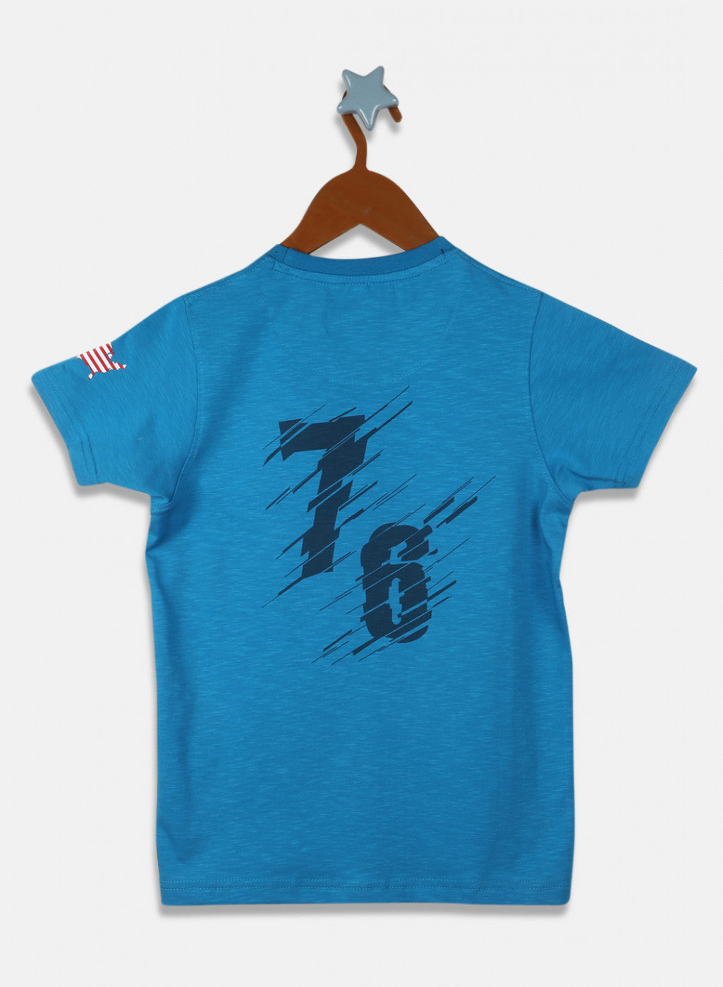Boys Blue Printed T-Shirt