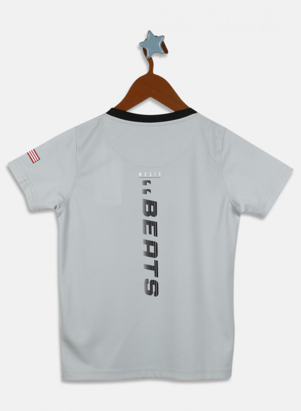 Boys Grey Printed T-Shirt