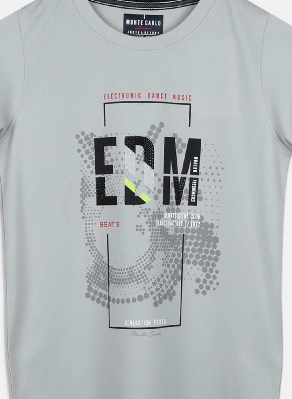 Boys Grey Printed T-Shirt