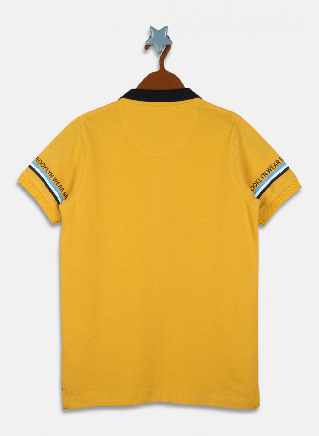 Boys Mustard Printed T-Shirt