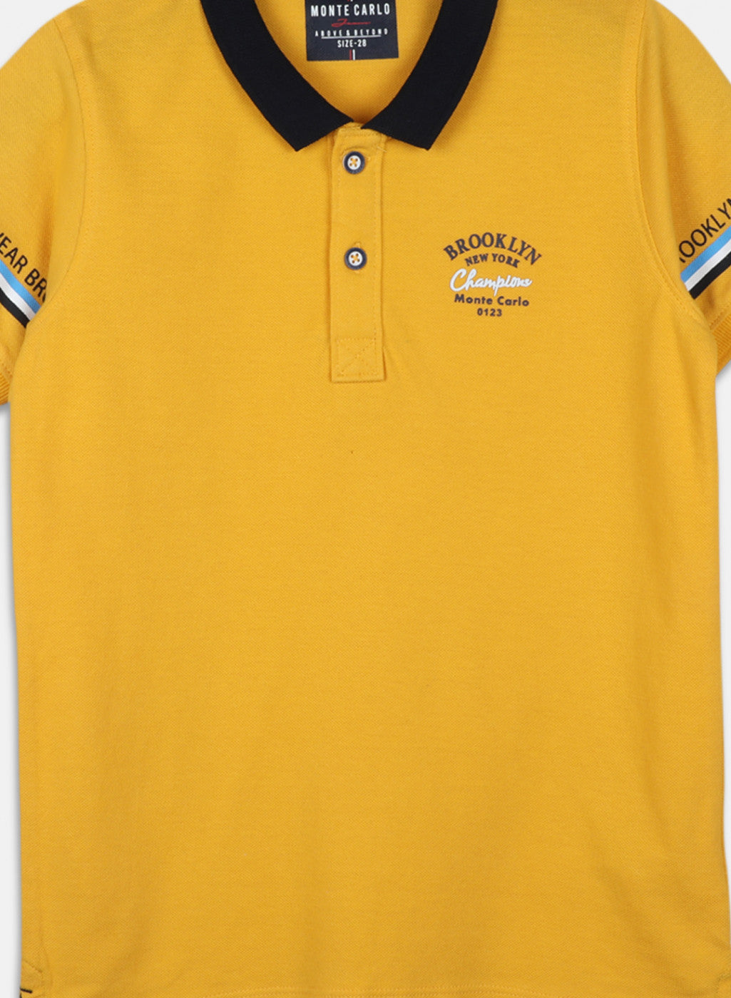 Boys Mustard Printed T-Shirt