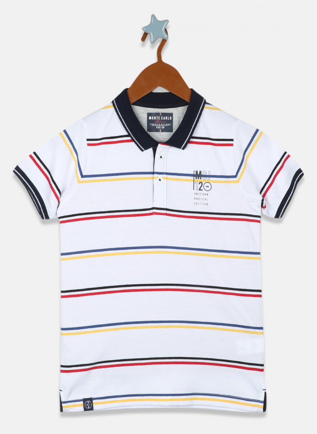 Boys White Stripe T-Shirt
