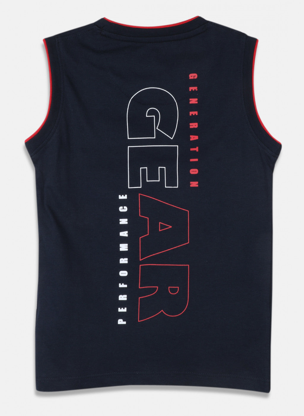 Boys Navy Blue Printed T-Shirt