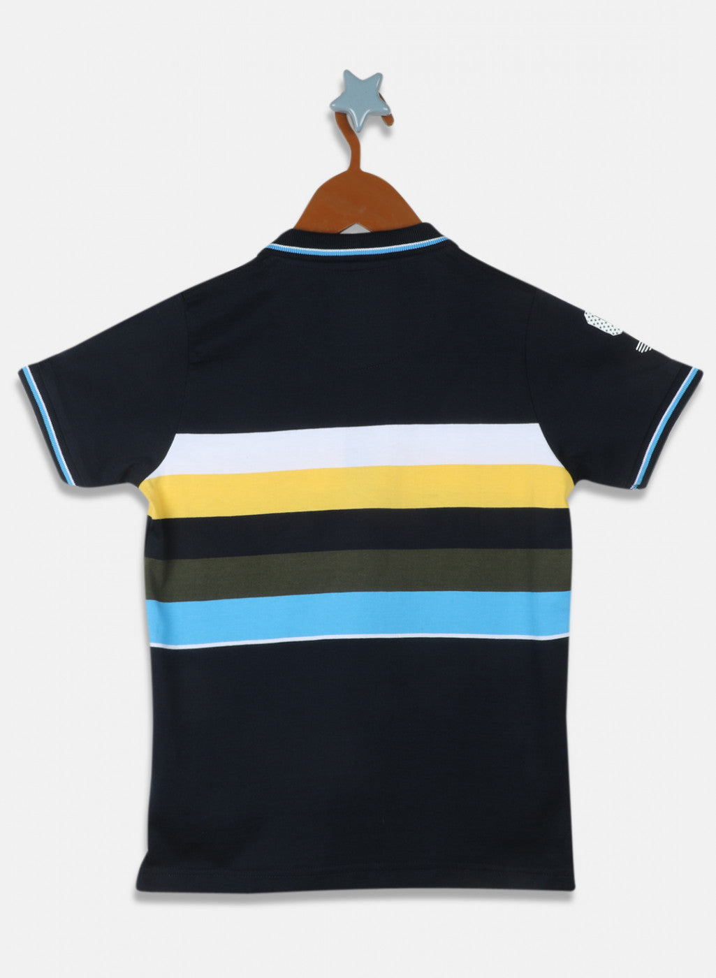 Boys Navy Blue Stripe T-Shirt