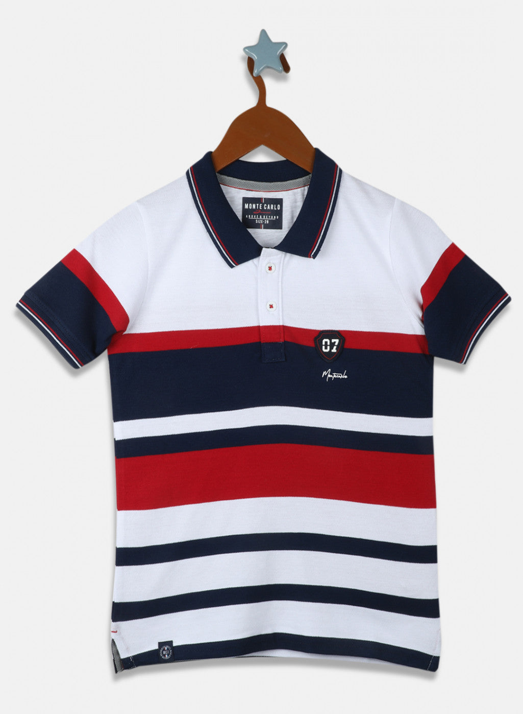 Boys White Stripe T-Shirt