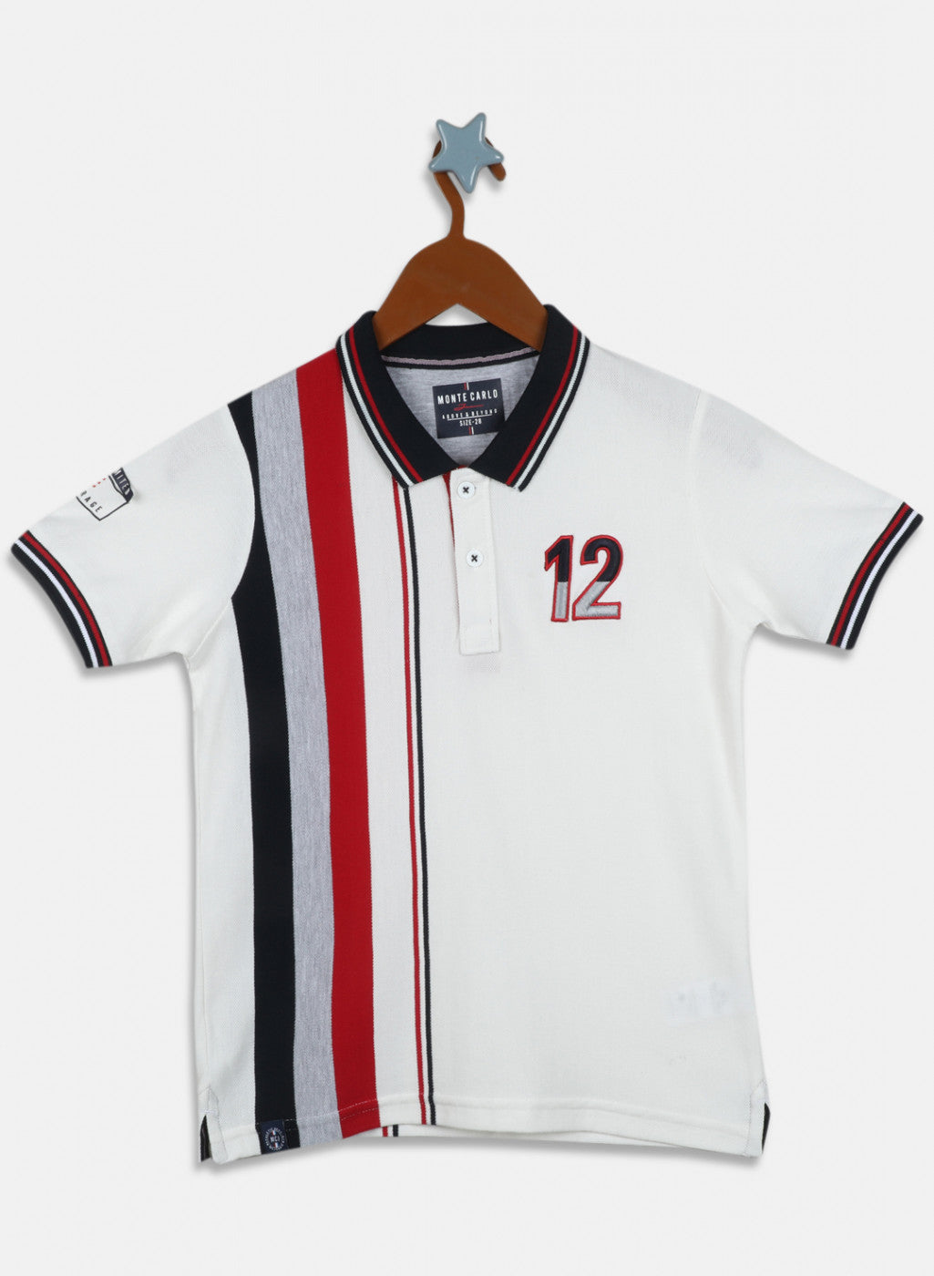 Boys Off White Stripe T-Shirt