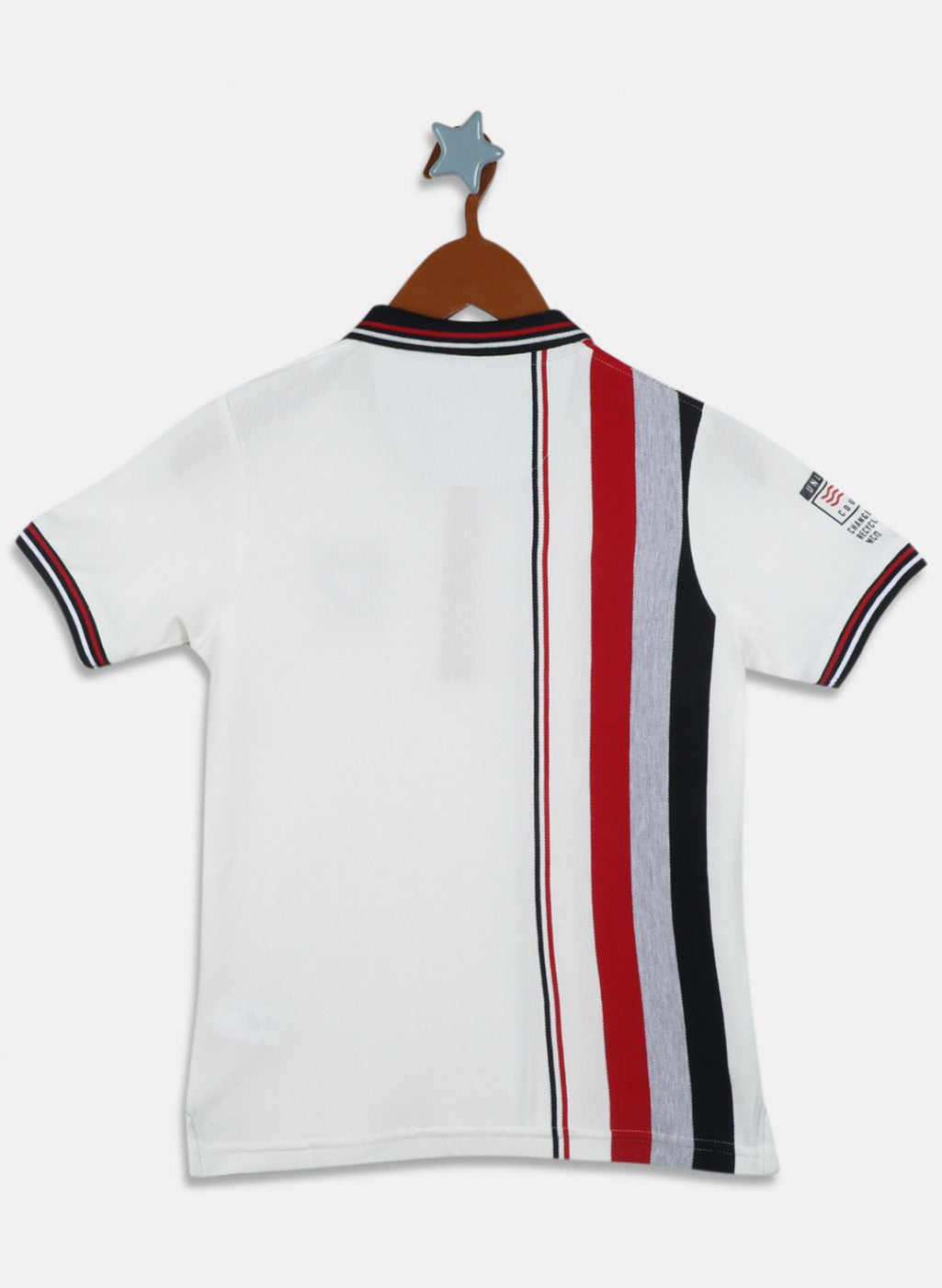 Boys Off White Stripe T-Shirt
