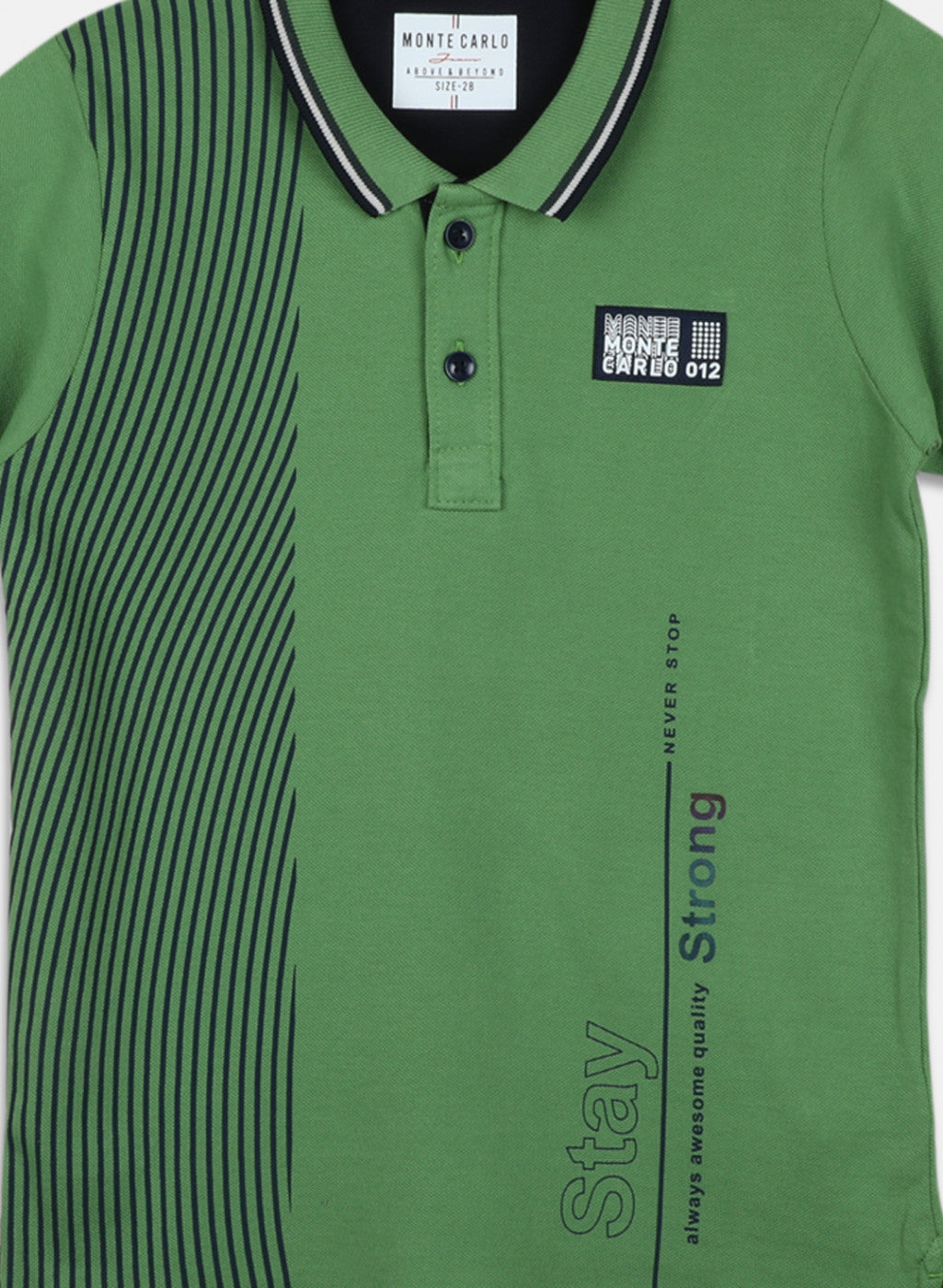 Boys Green Printed T-Shirt