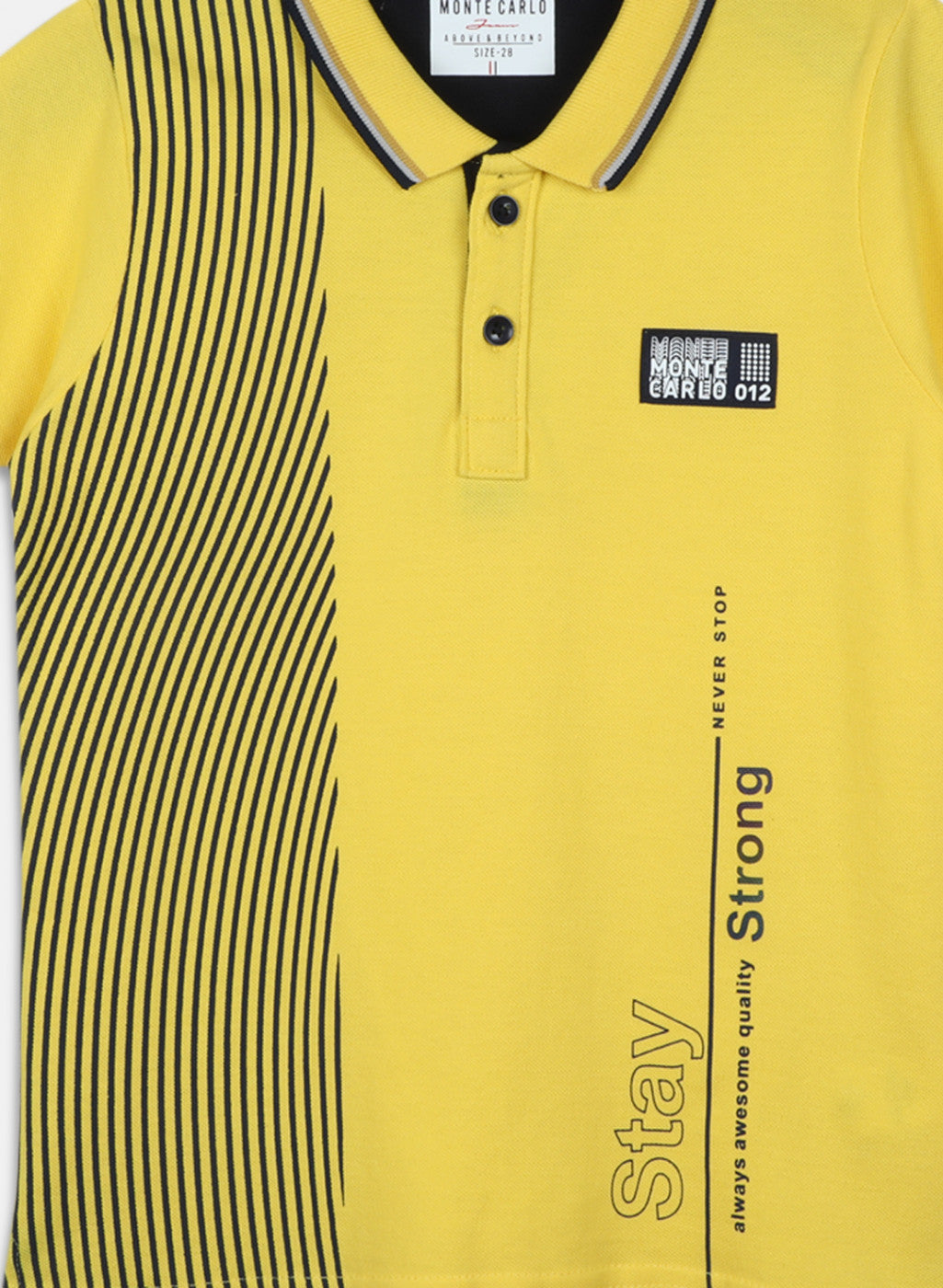 Boys Mustard Printed T-Shirt