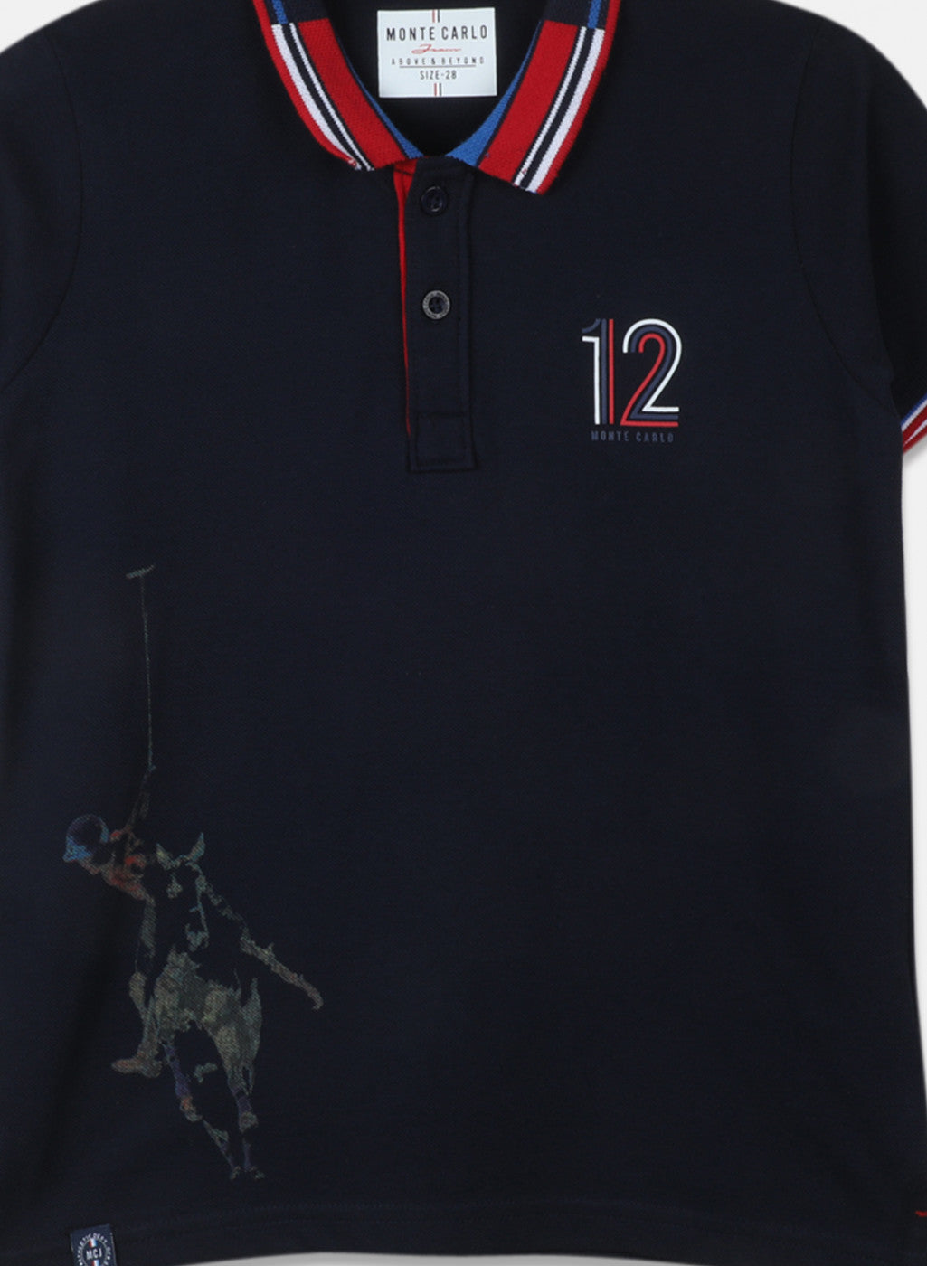 Boys Navy Blue Printed T-Shirt