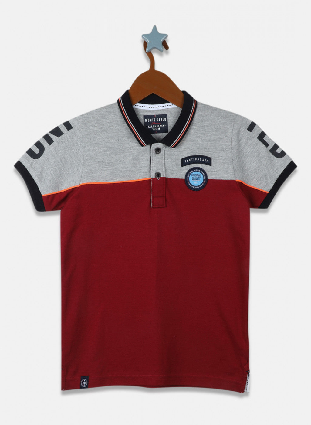 Boys Grey Printed T-Shirt