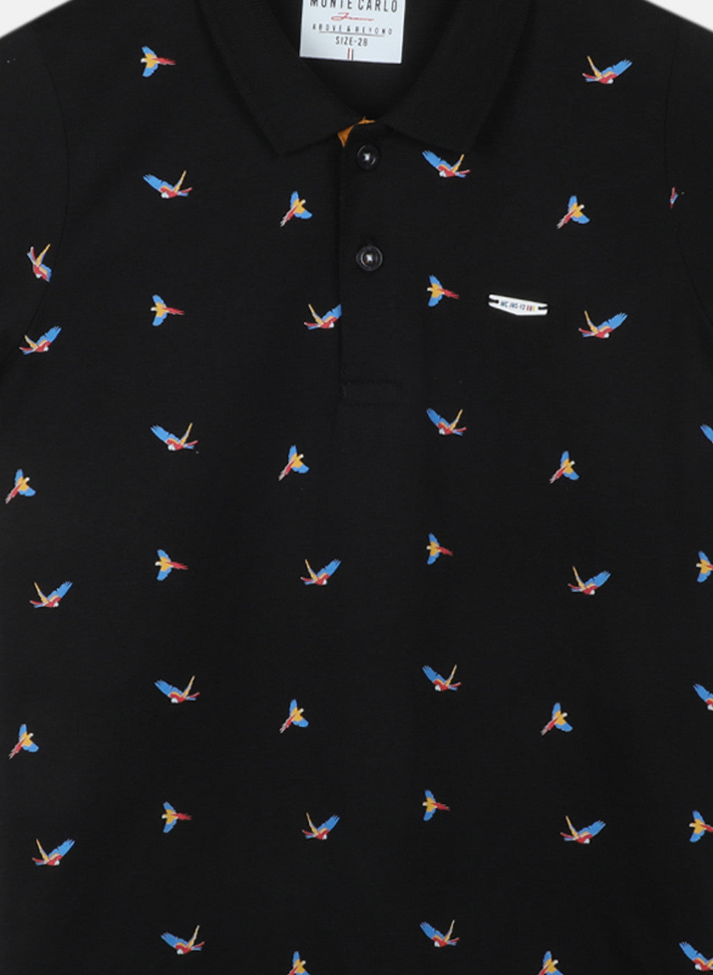 Boys Black Printed T-Shirt