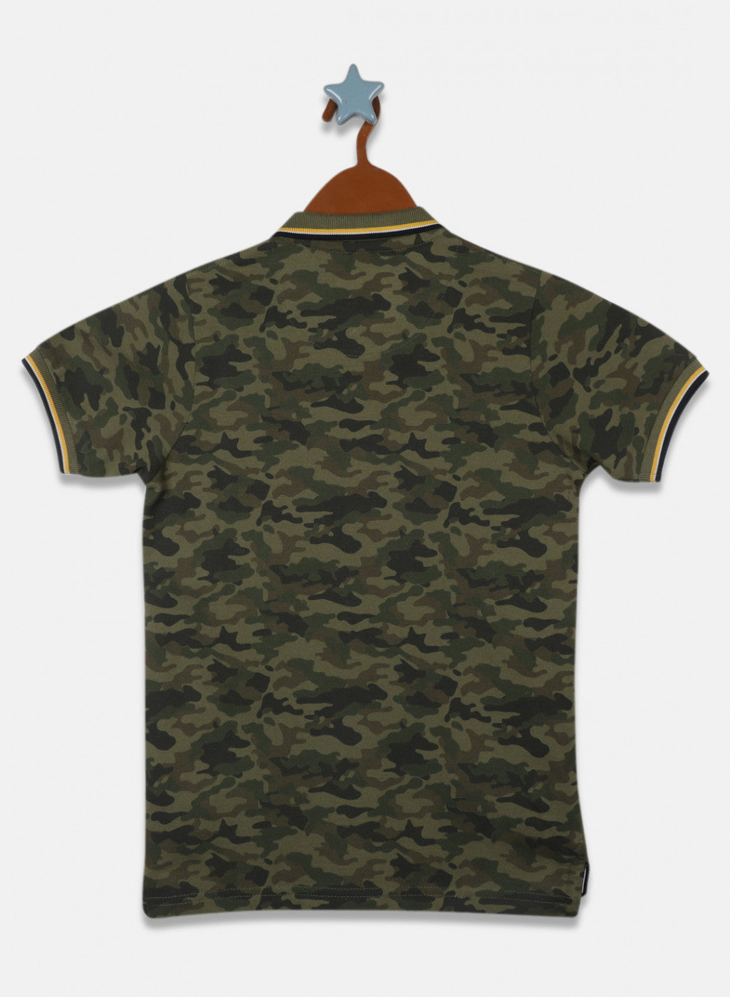 Boys Olive Printed T-Shirt