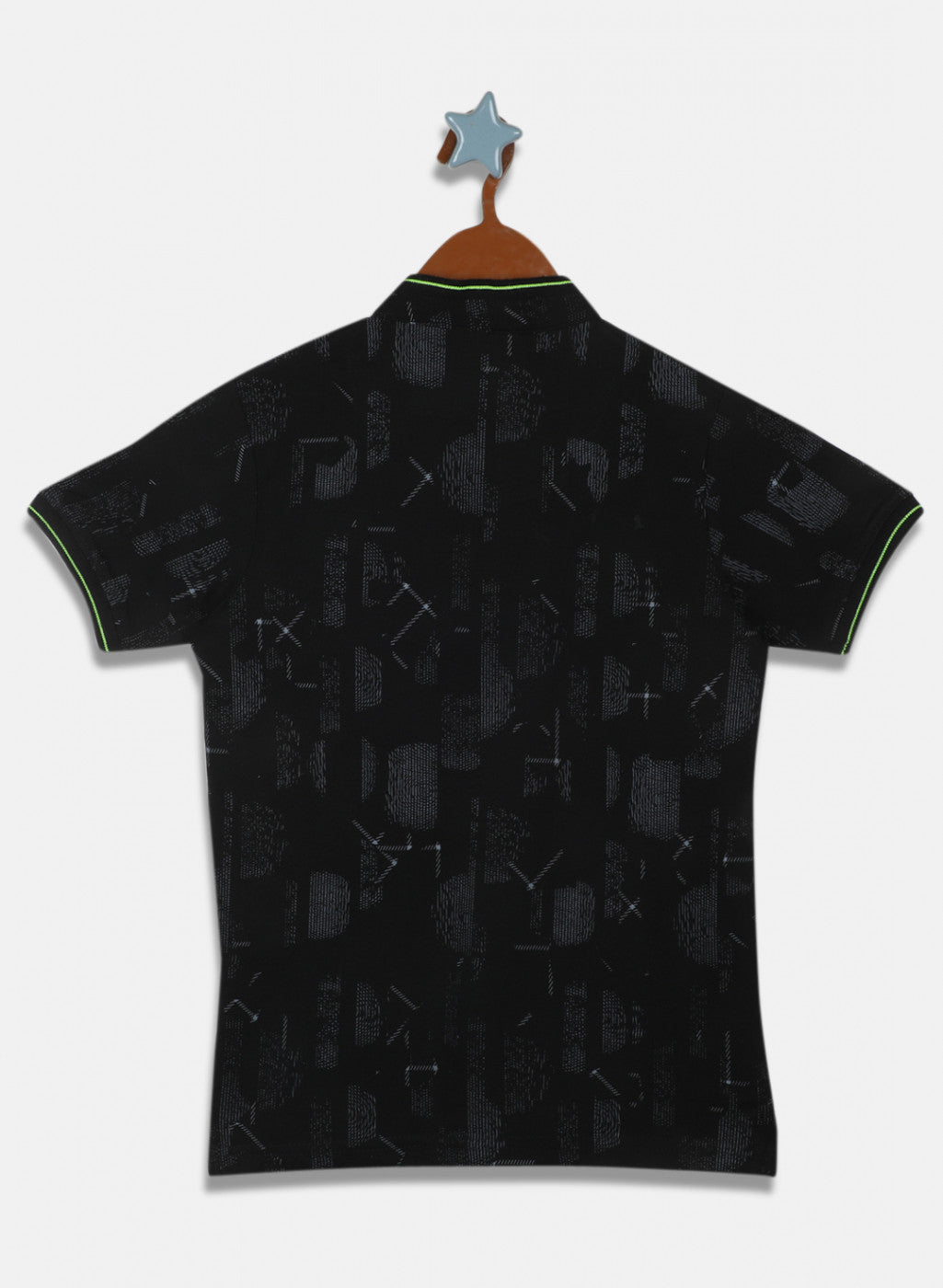 Boys Black Printed T-Shirt