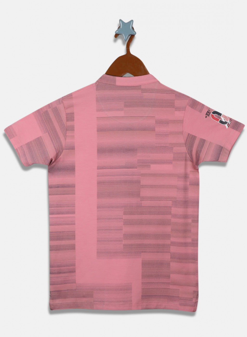 Boys Pink Printed T-Shirt