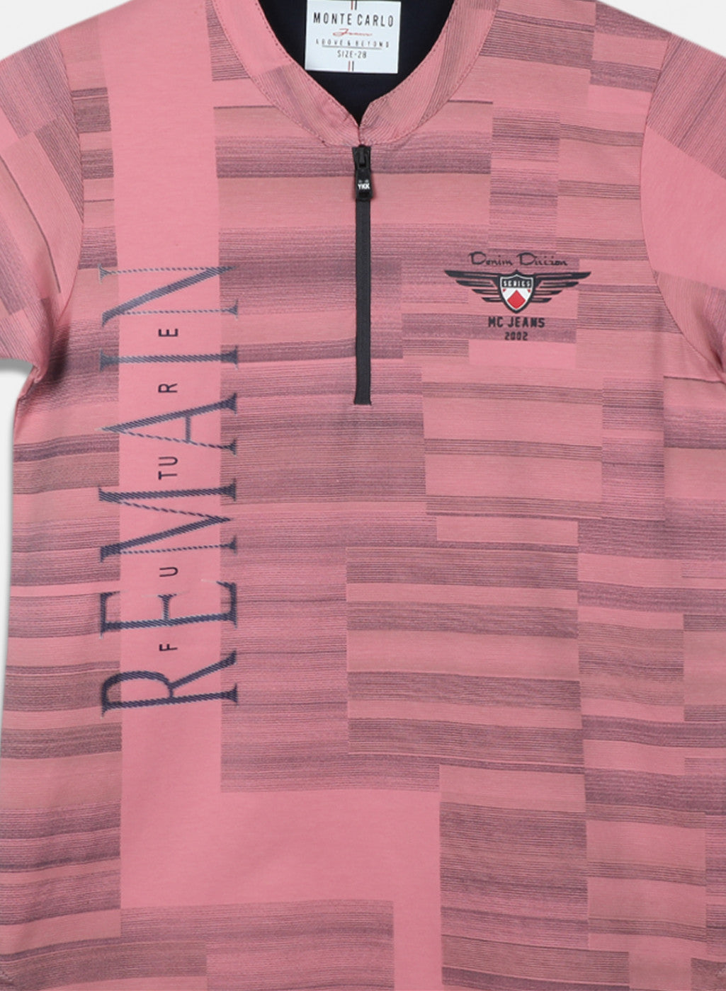 Boys Pink Printed T-Shirt