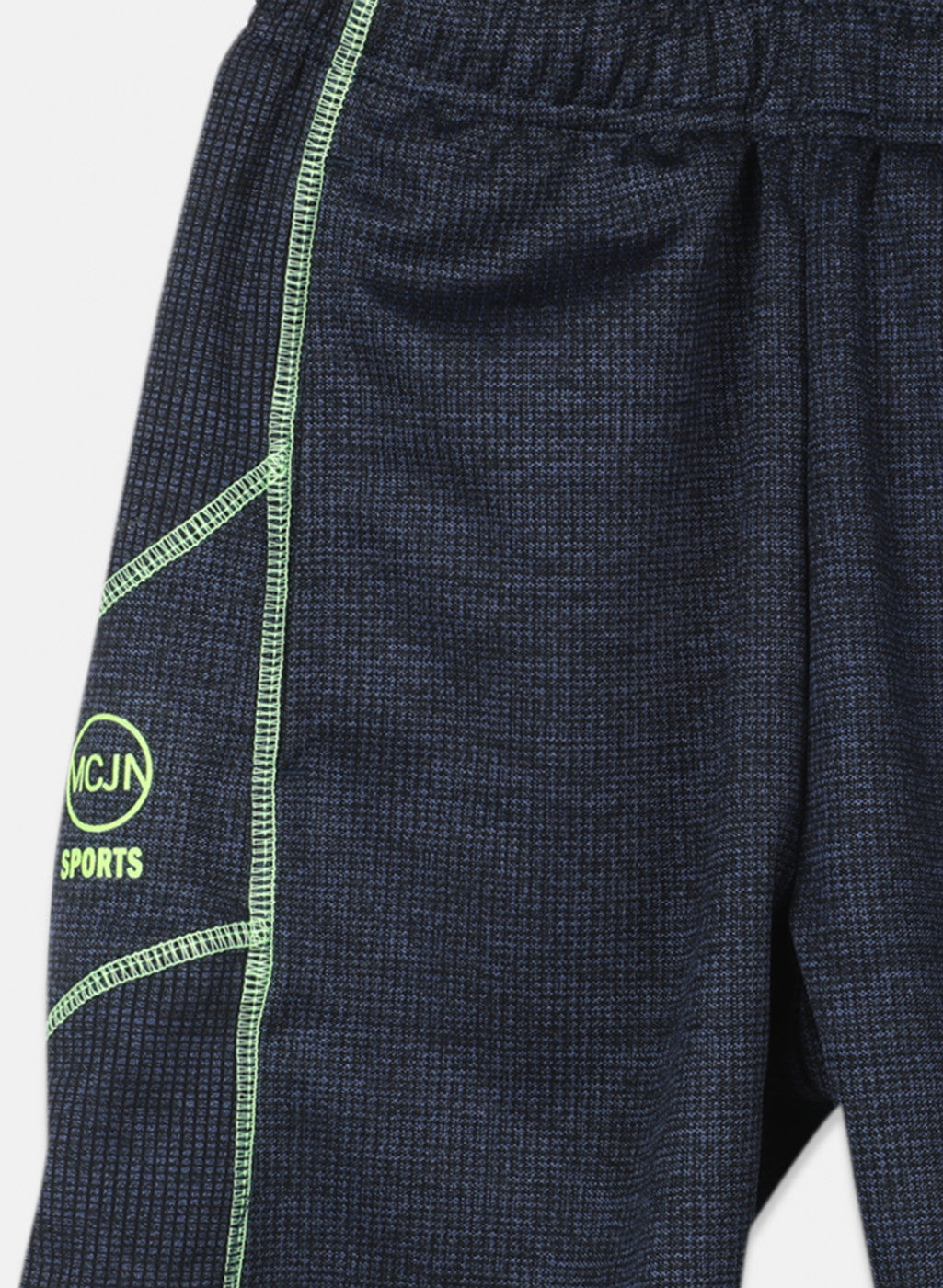 Boys Navy Blue Printed Bermuda