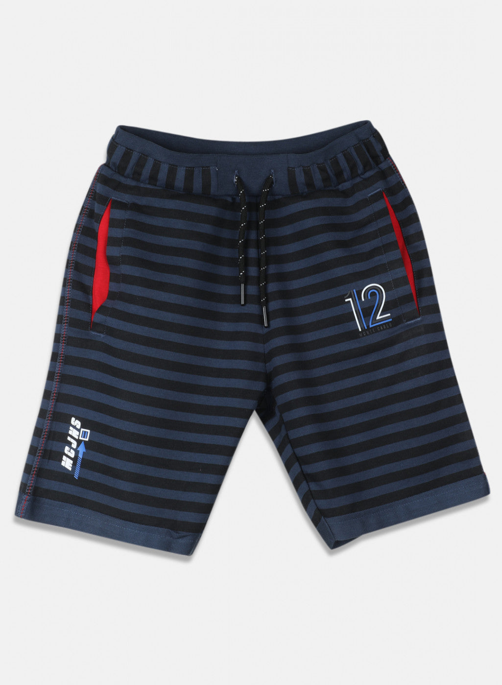 Boys Blue Printed Bermuda