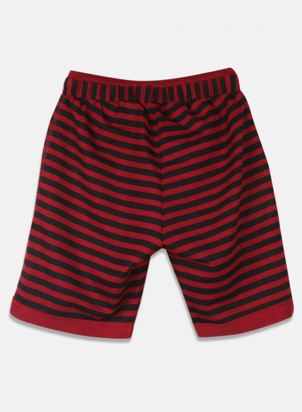 Boys Maroon Printed Bermuda