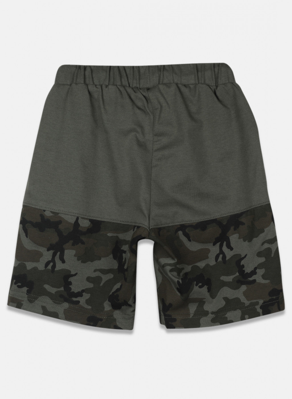 Boys Olive Printed Bermuda