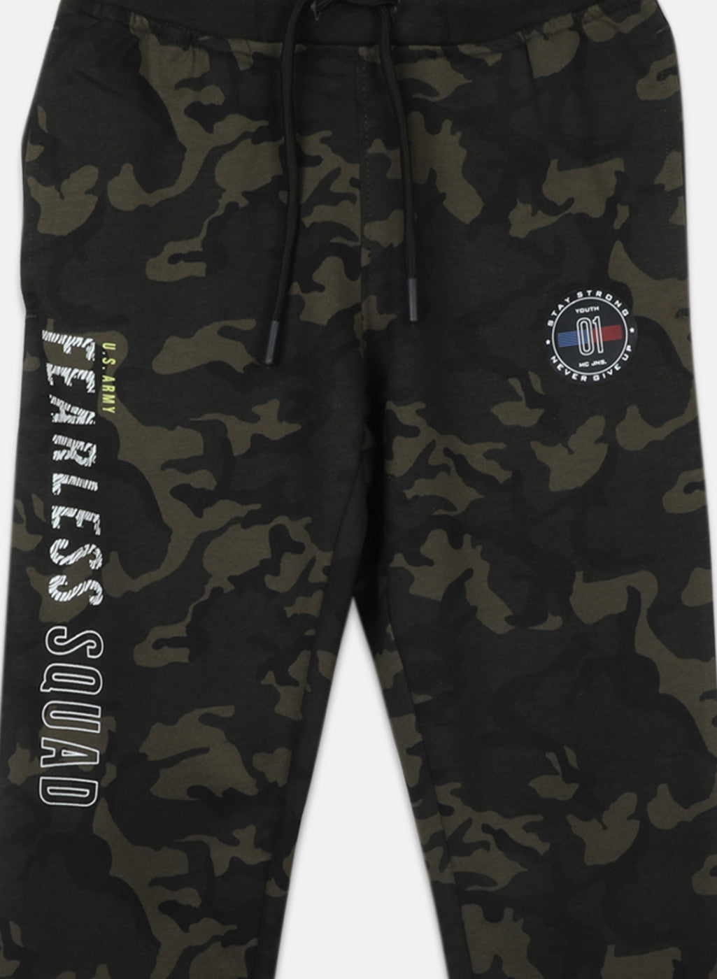 Boys Olive Printed Lower