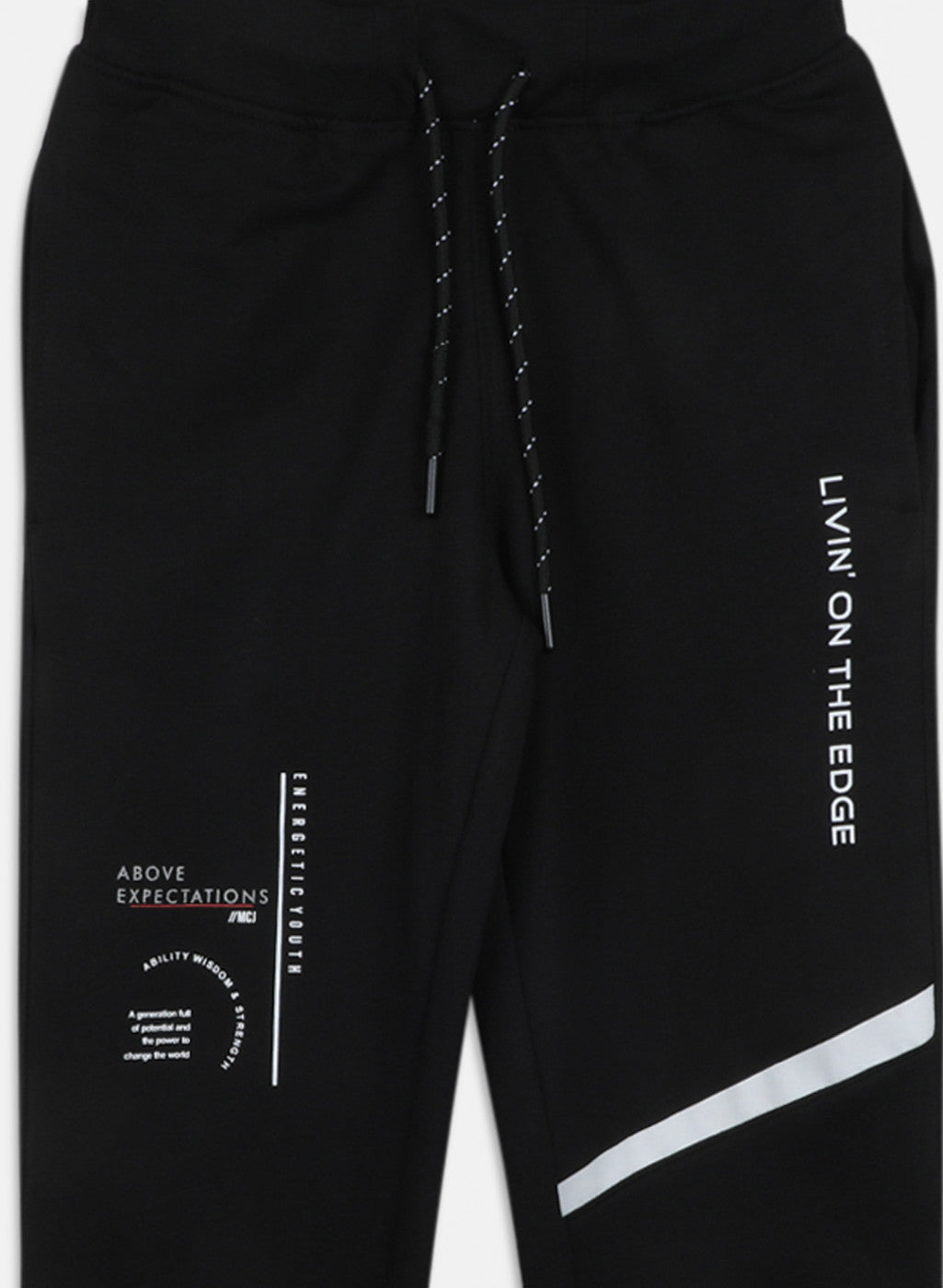 Boys Black Regular Fit Lower