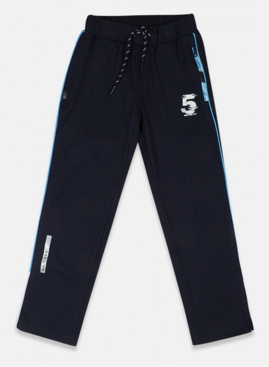 Boys Navy Blue Regular Fit Lower