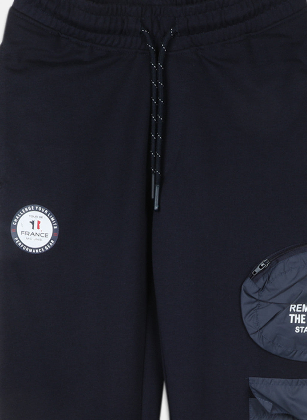 Boys Navy Blue Regular Fit Lower