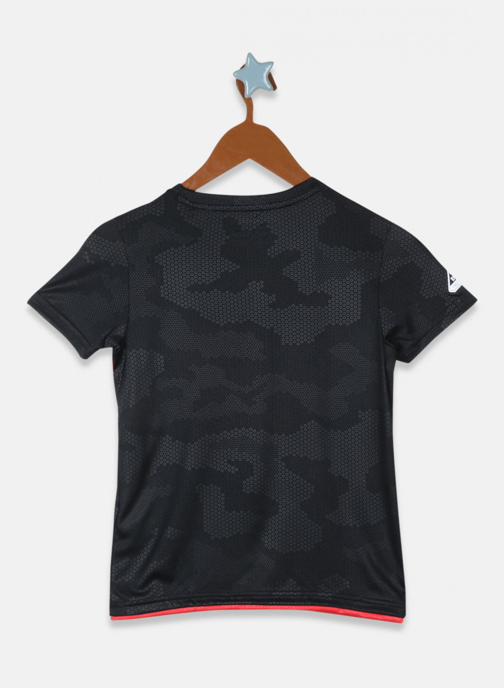 Boys Black Printed Bermuda Set
