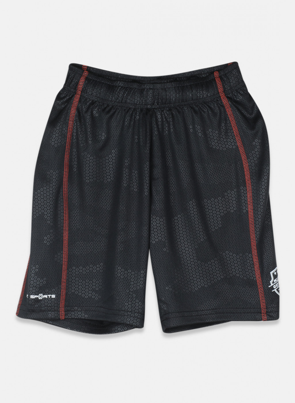 Boys Black Printed Bermuda Set