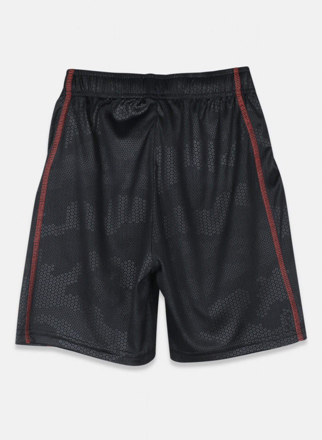 Boys Black Printed Bermuda Set
