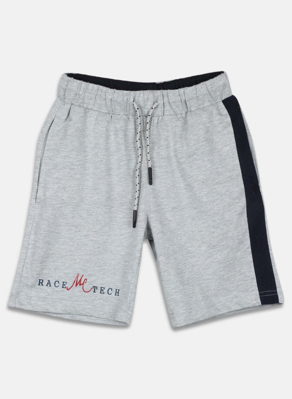 Boys Red & Grey Printed Bermuda Set