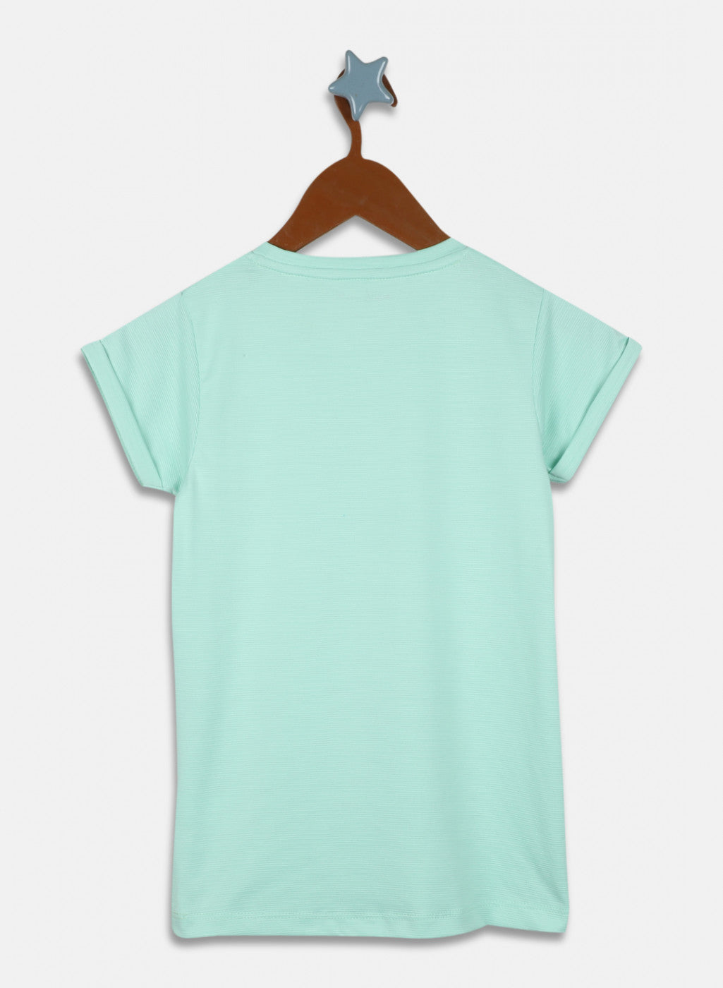 Girls Aqua Blue Printed Top