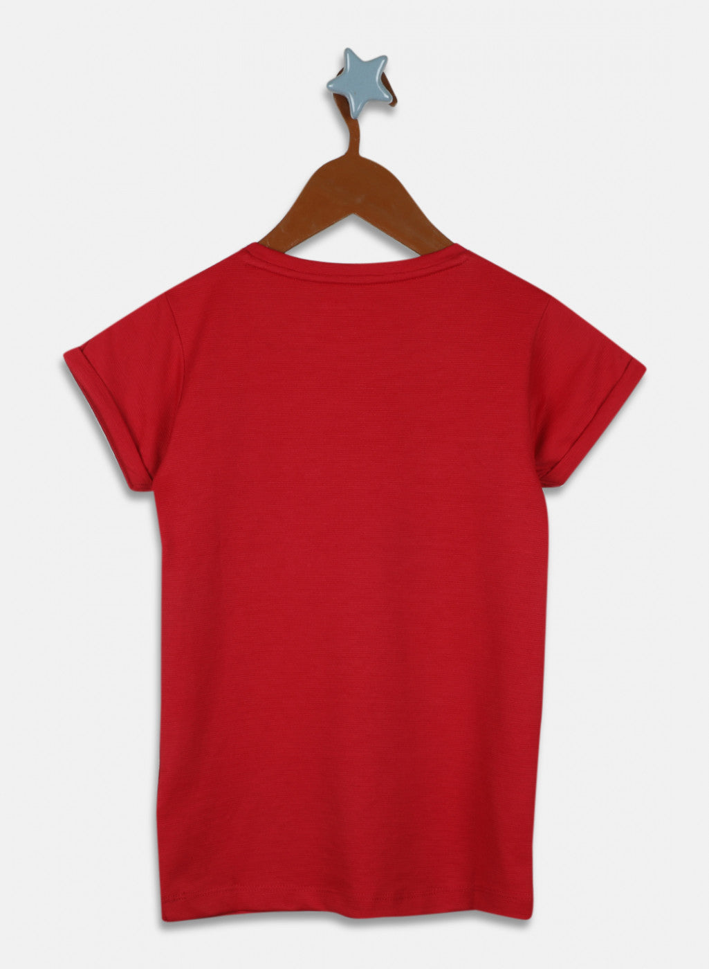 Girls Red Printed Top