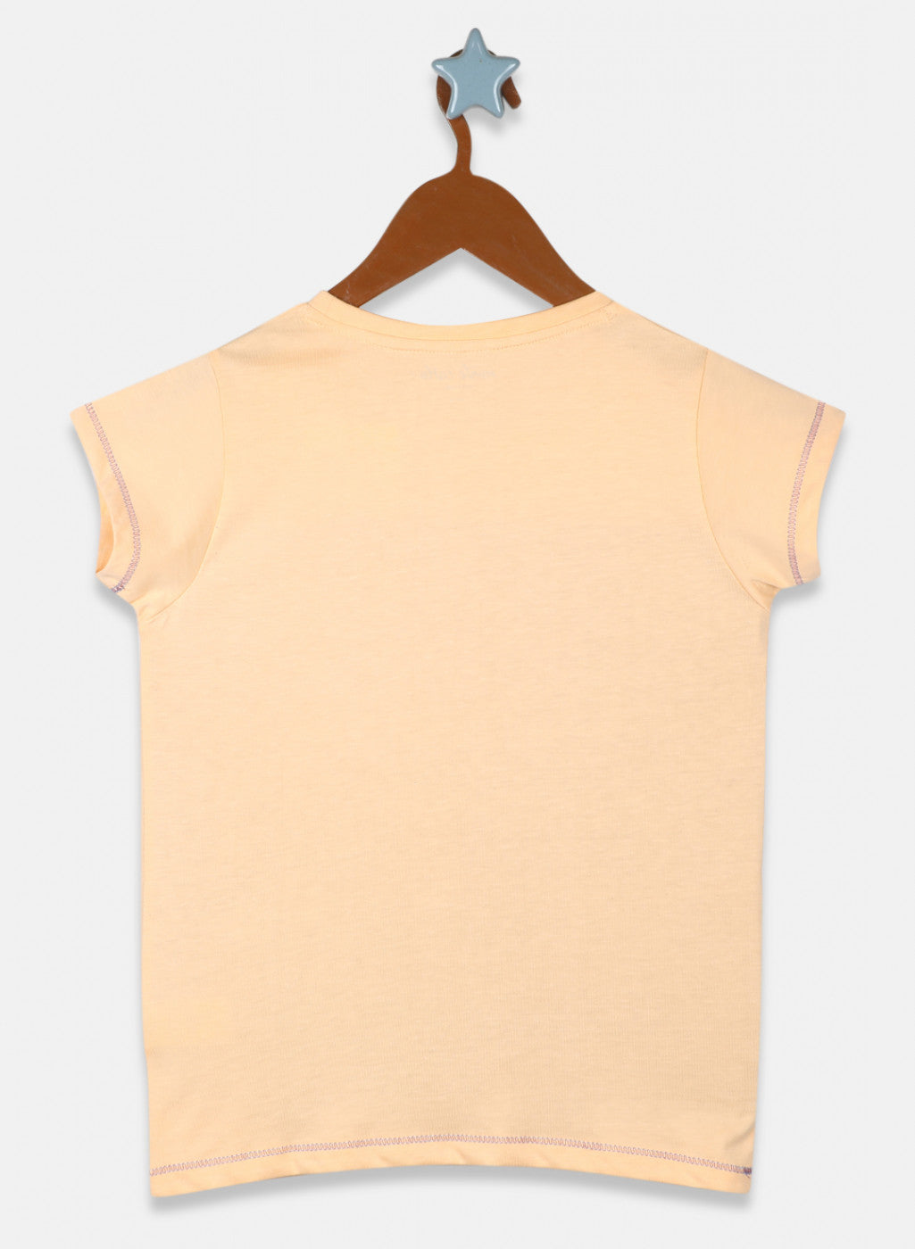Girls Peach Printed Top